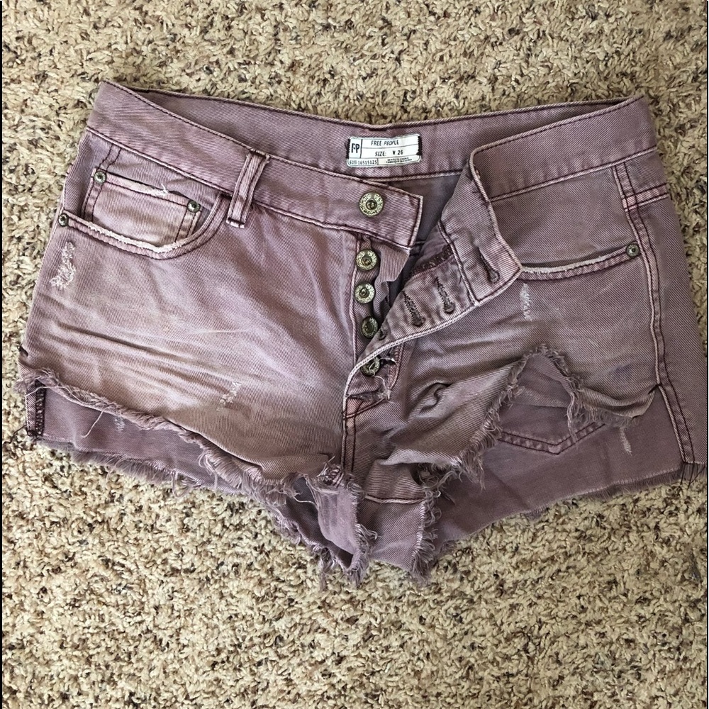 Free People Acid Wash Shorts